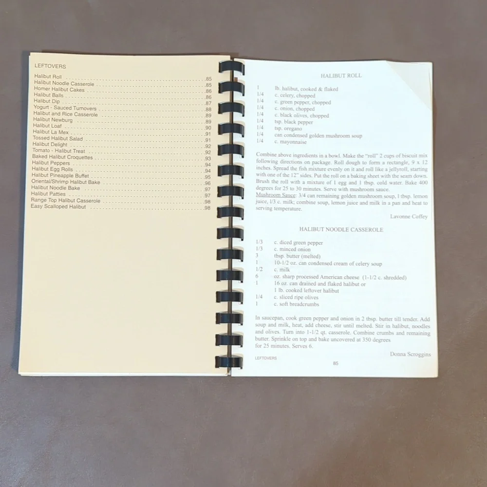 2 Halibut Cookbooks Spiral 1989 Alaskan Recipes 2000 Homer, Alaska Recipes